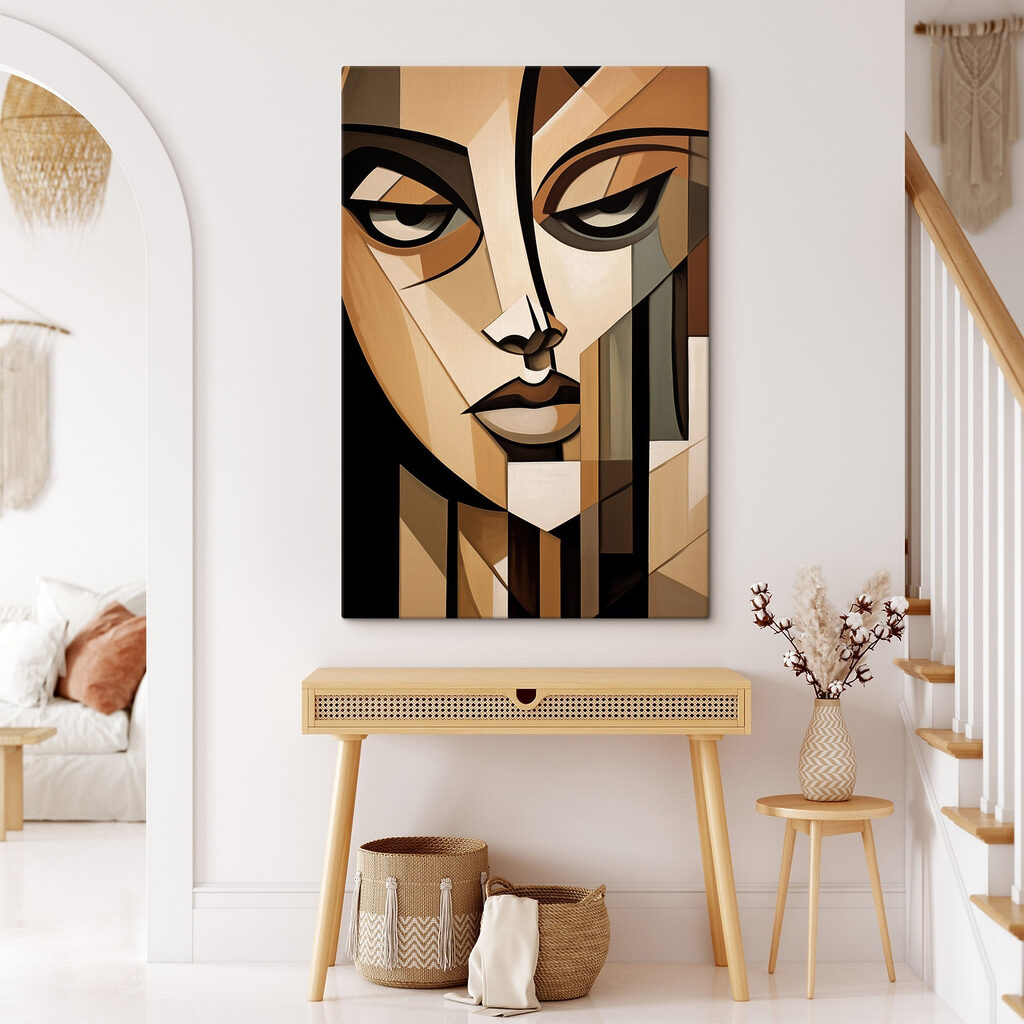 Painting of a woman's face Painting of a woman's face