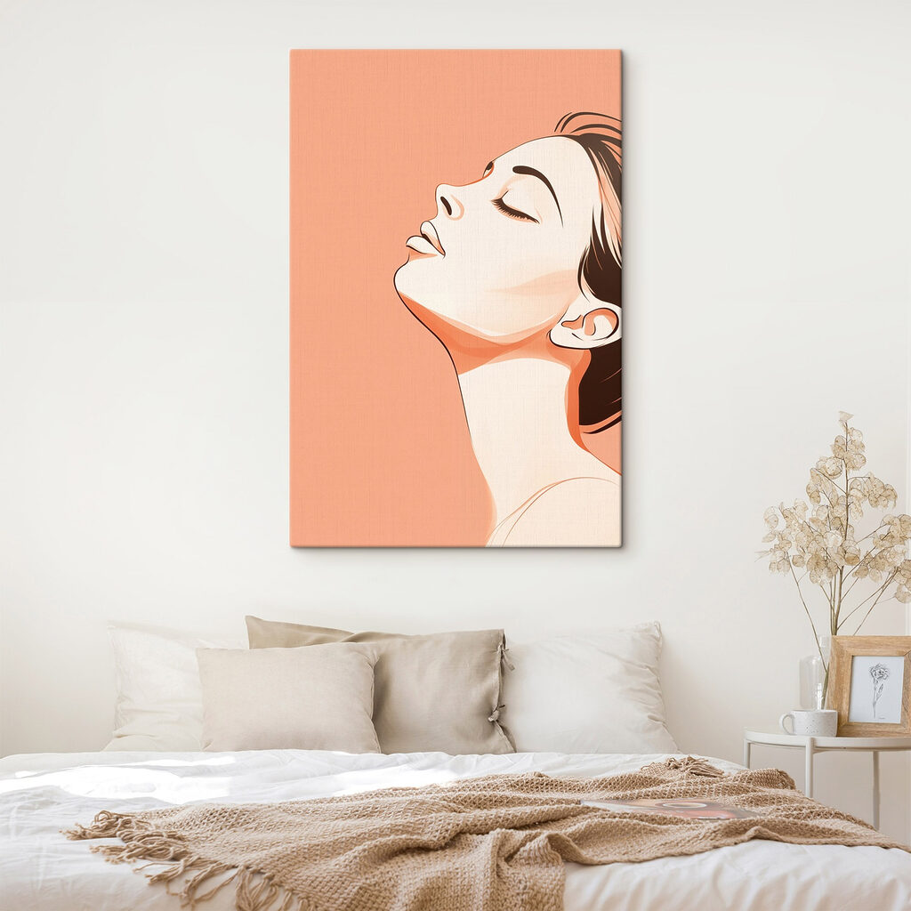 Serene expression in soft tones