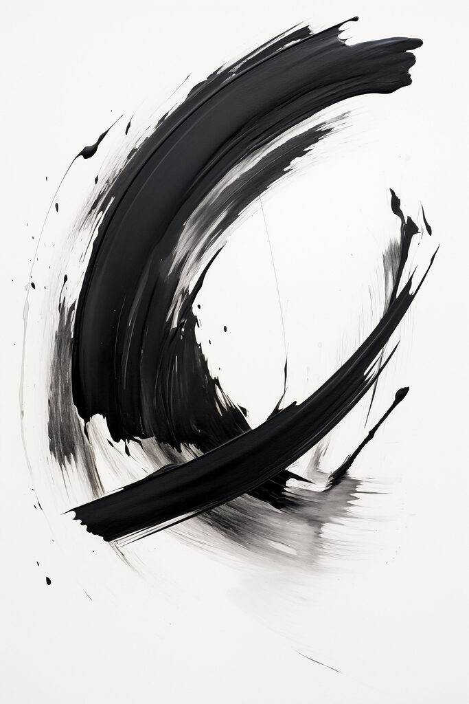 Black brushstroke on a white background Black brushstroke on a white background