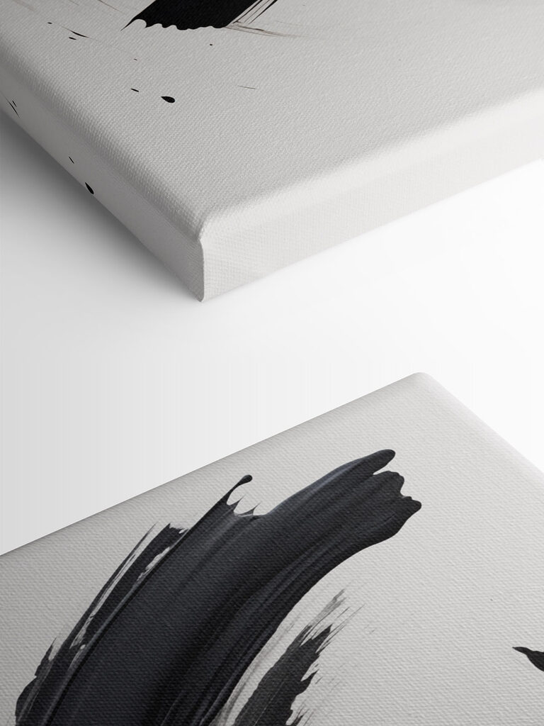 Black brushstroke on a white background Black brushstroke on a white background