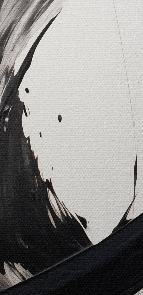 Black brushstroke on a white background Black brushstroke on a white background