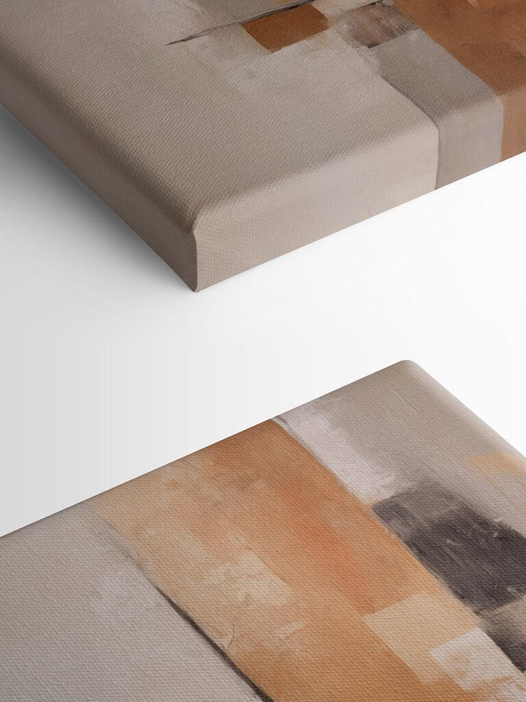 Painting of a white and brown wall Painting of a white and brown wall