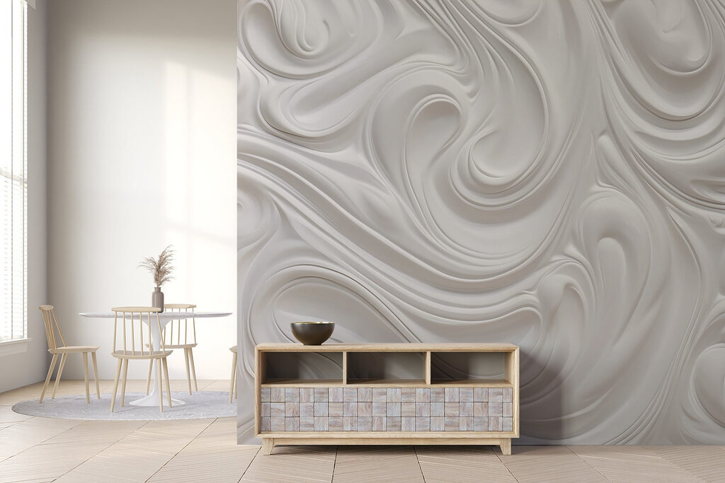 White swirly surface