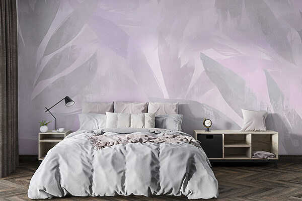 Biele a fialové pozadie s listami Biele a fialové pozadie s listami