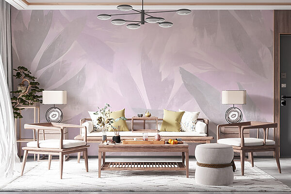 Biele a fialové pozadie s listami Biele a fialové pozadie s listami