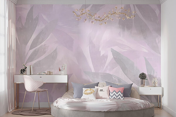 Biele a fialové pozadie s listami Biele a fialové pozadie s listami