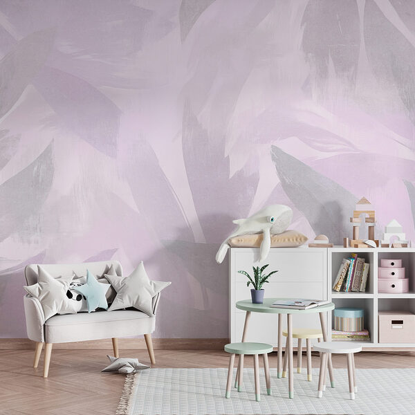 Biele a fialové pozadie s listami Biele a fialové pozadie s listami