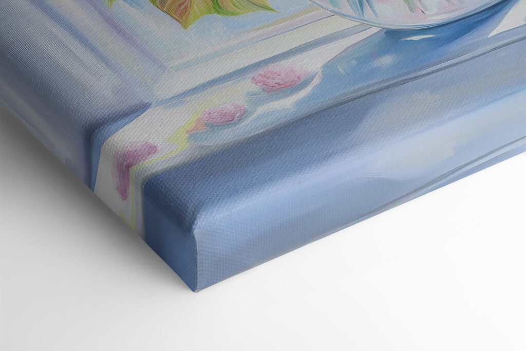 Painting of a vase of flowers Painting of a vase of flowers