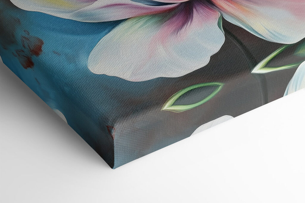 Painting of flowers on a yellow background Painting of flowers on a yellow background