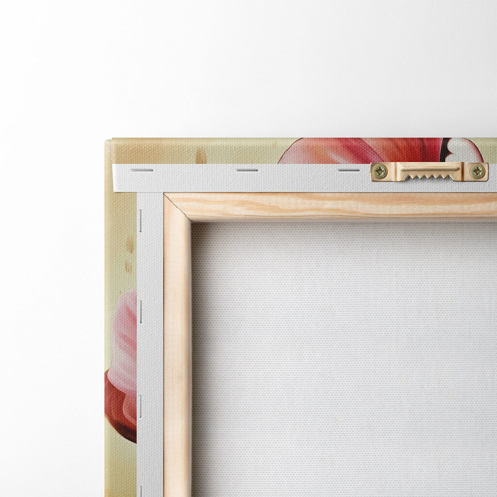 Painting of flowers on a yellow background Painting of flowers on a yellow background