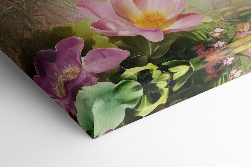 Butterfly and flowers in a forest