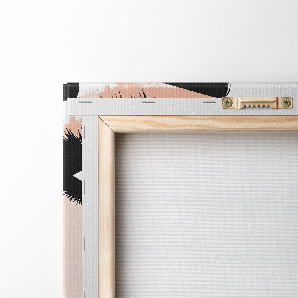 Woman's face with makeup and red lips