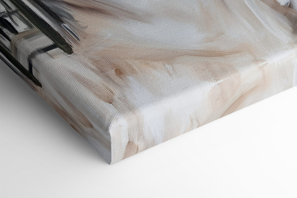 Painting of a woman in a white dress Painting of a woman in a white dress