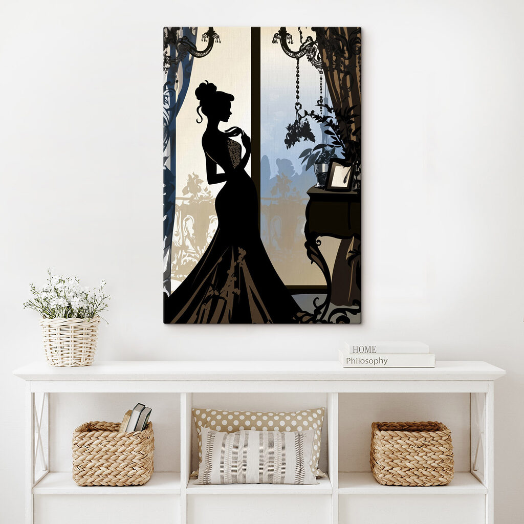 Silhouette of a woman in a dress Silhouette of a woman in a dress