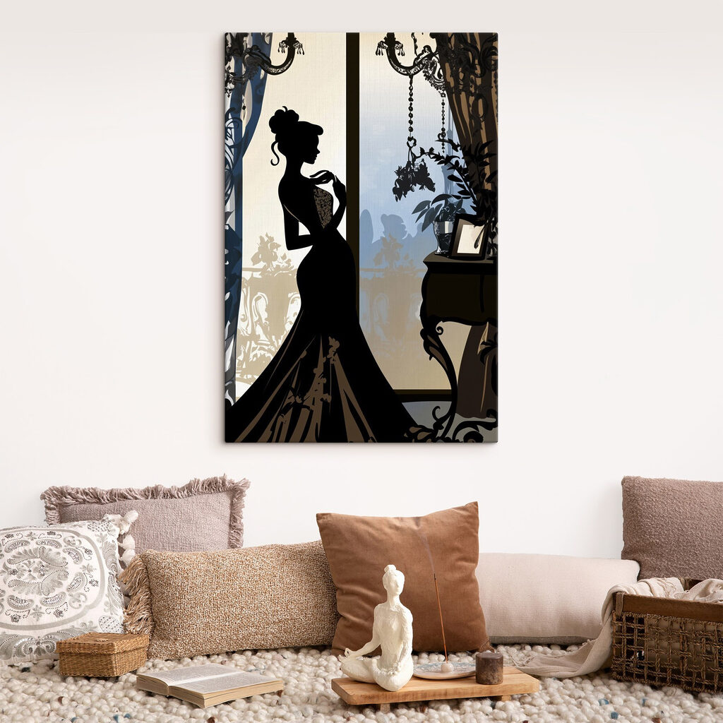 Silhouette of a woman in a dress Silhouette of a woman in a dress
