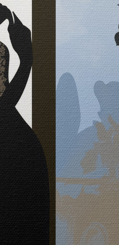 Silhouette of a woman in a dress Silhouette of a woman in a dress