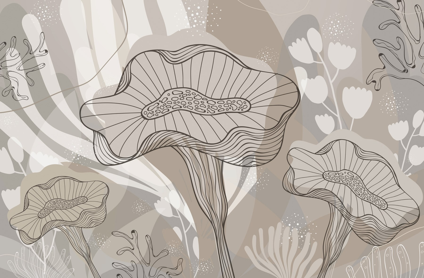 Drawing of flowers and plants