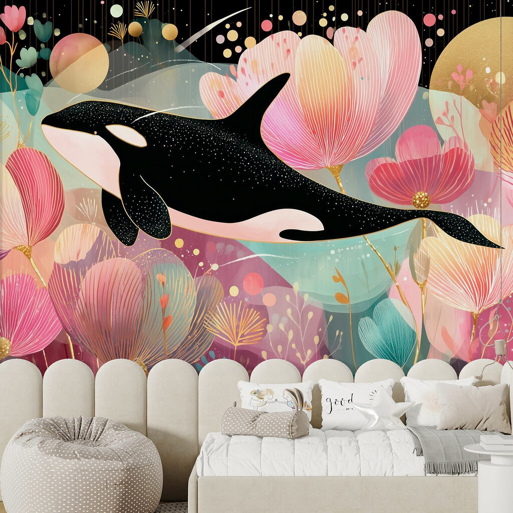 Whale swimming in the water Whale swimming in the water