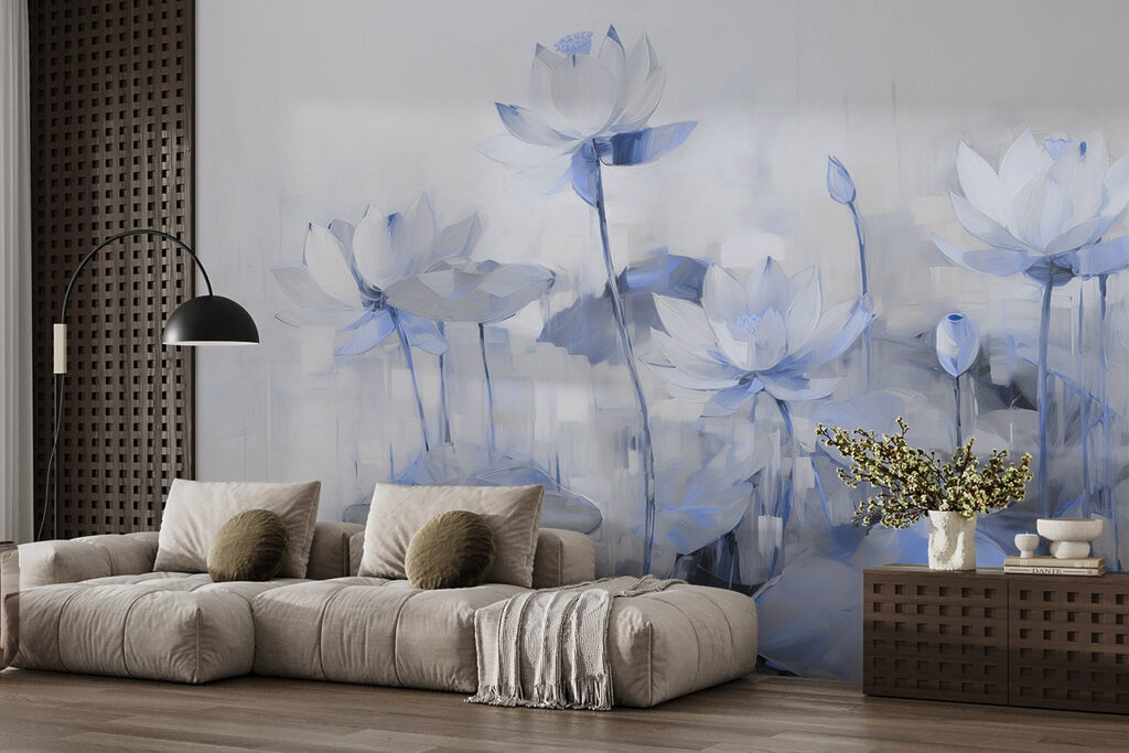 Painting of flowers and leaves Painting of flowers and leaves