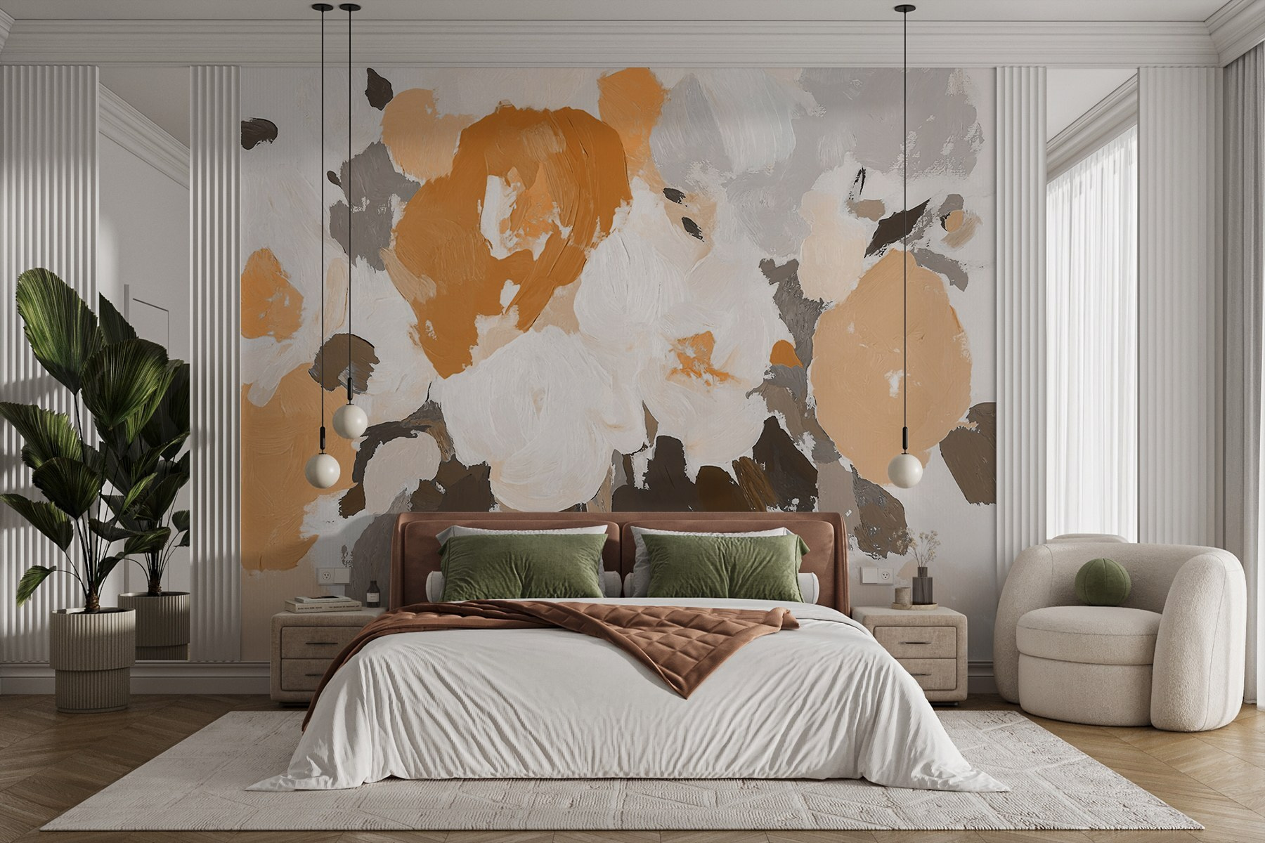 Painting of flowers with different colors