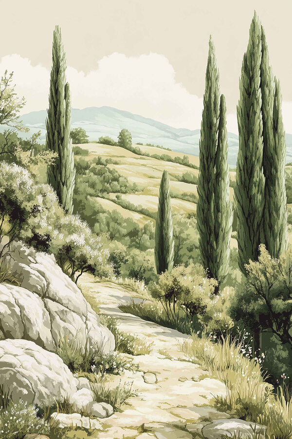 Krajina so stromami a kopcami Krajina so stromami a kopcami