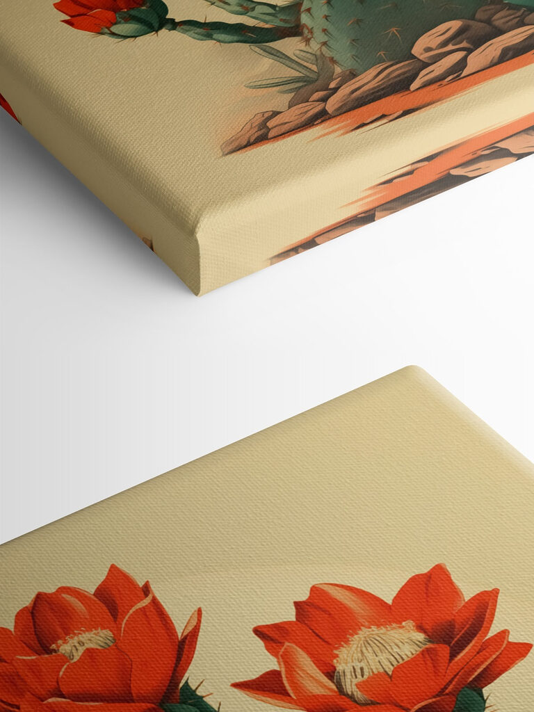 Cactus with red flowers Cactus with red flowers