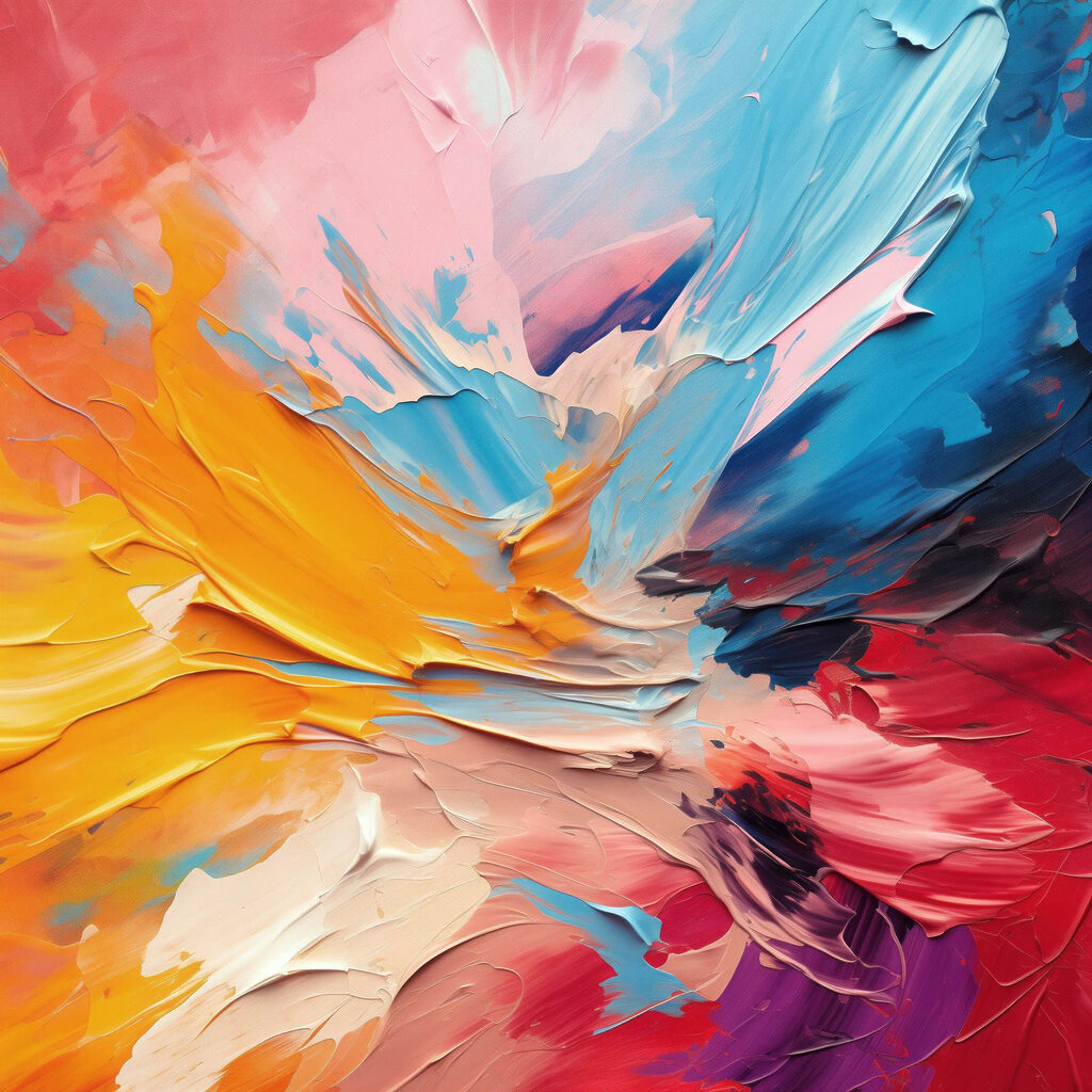 Vibrant hues collide in harmony