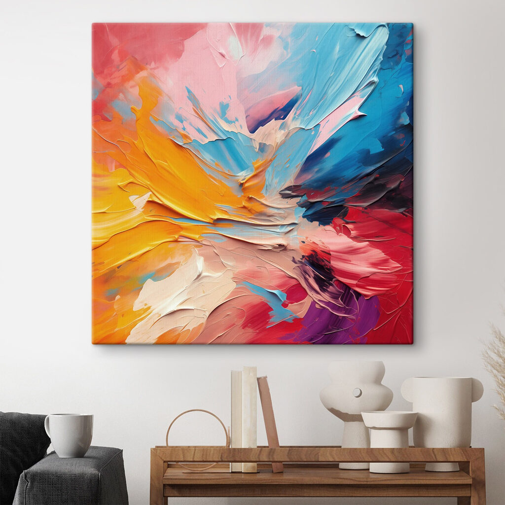 Vibrant hues collide in harmony