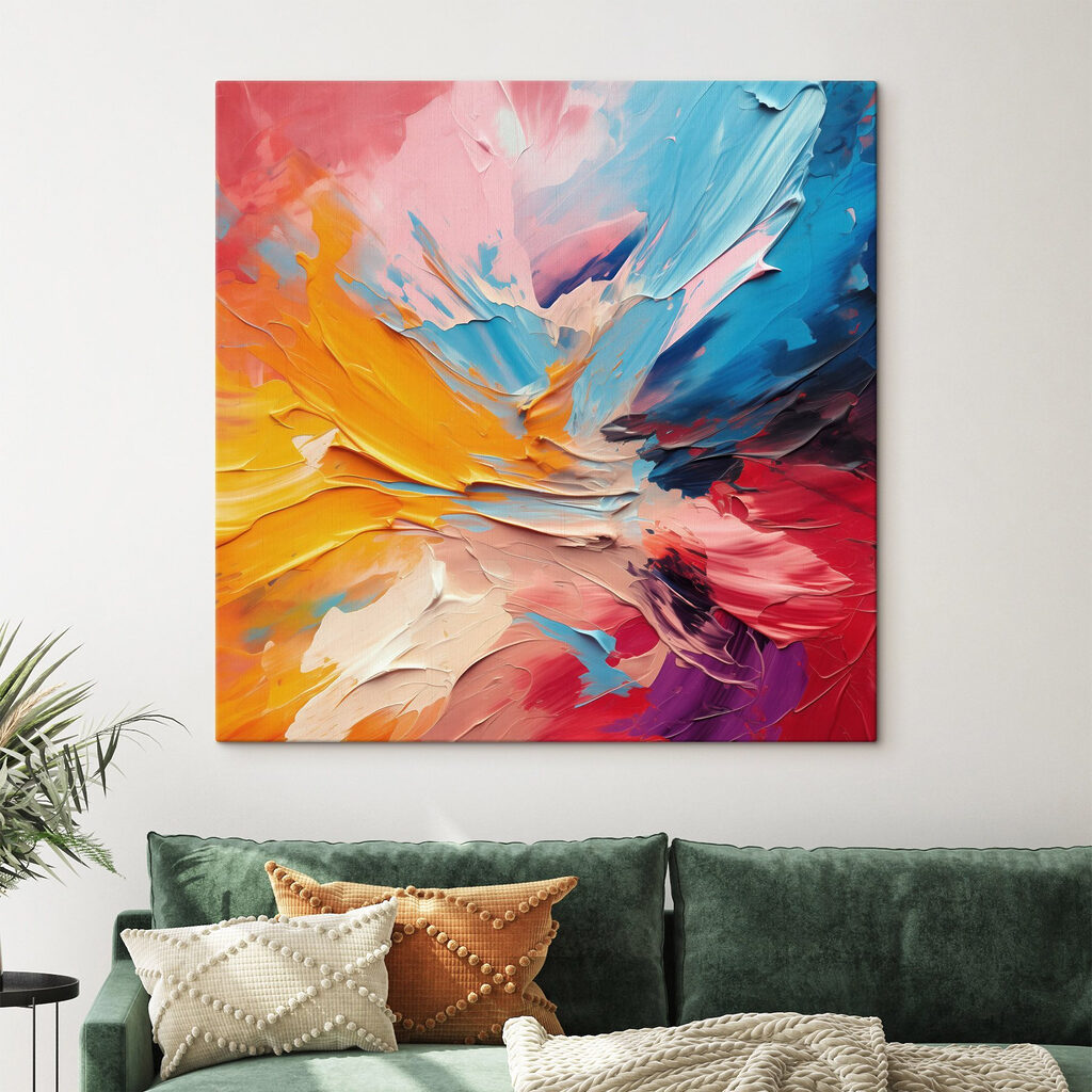 Vibrant hues collide in harmony