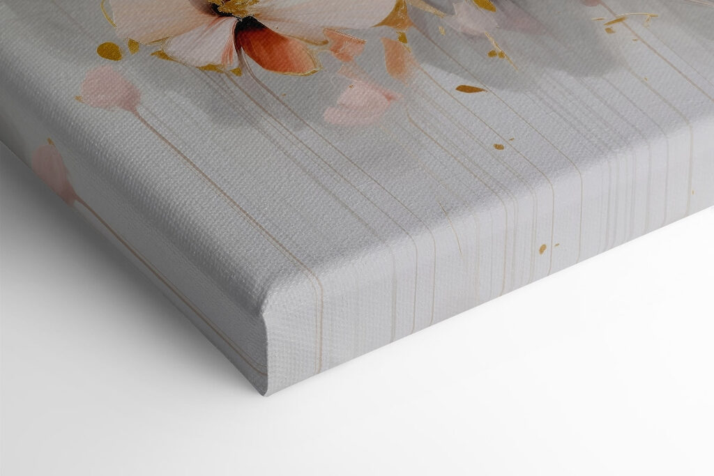 Painting of flowers on a white surface Painting of flowers on a white surface