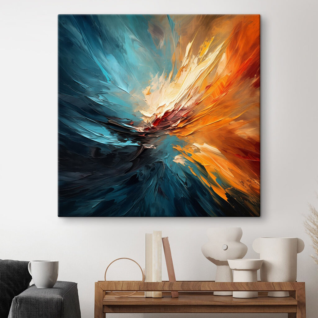 Colorful painting of a swirl