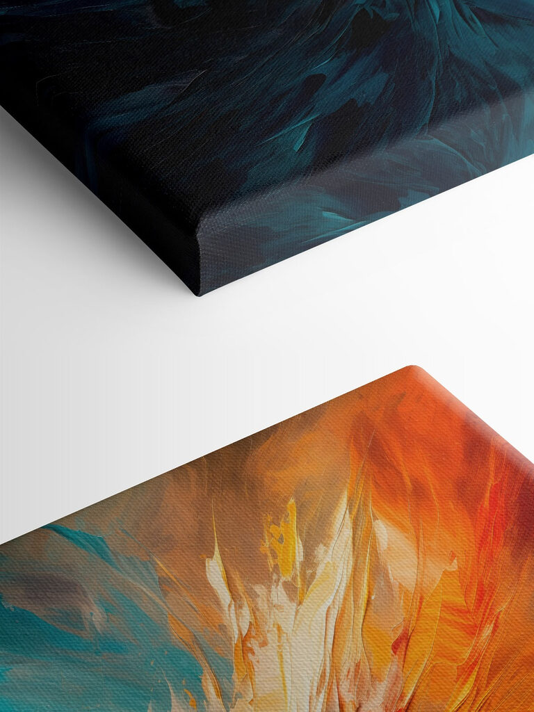 Colorful painting of a swirl