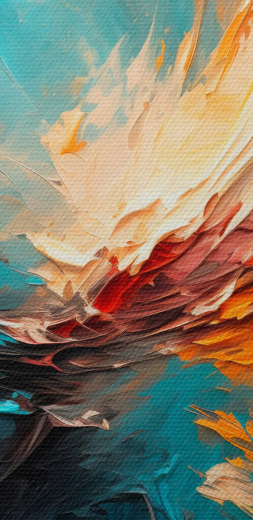 Colorful painting of a swirl
