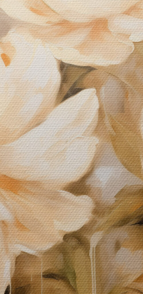 Painting of flowers on a wall