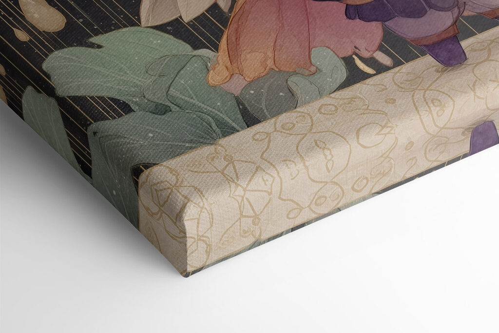 Cartoon of a little angel with wings and a crown holding a staff Cartoon of a little angel with wings and a crown holding a staff