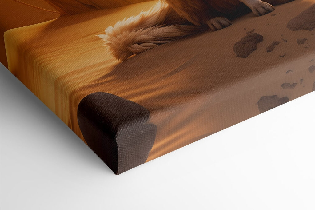 Fox sitting in a desert