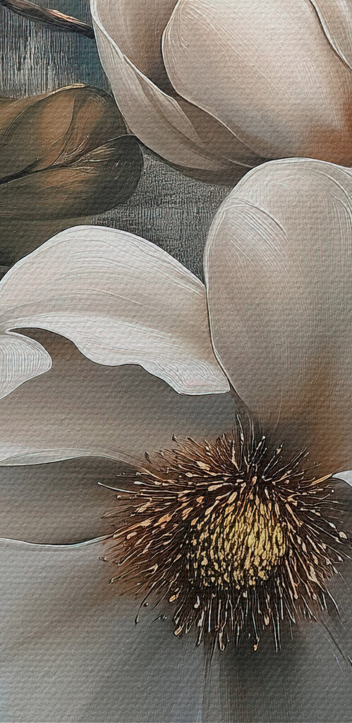 Painting of white flowers