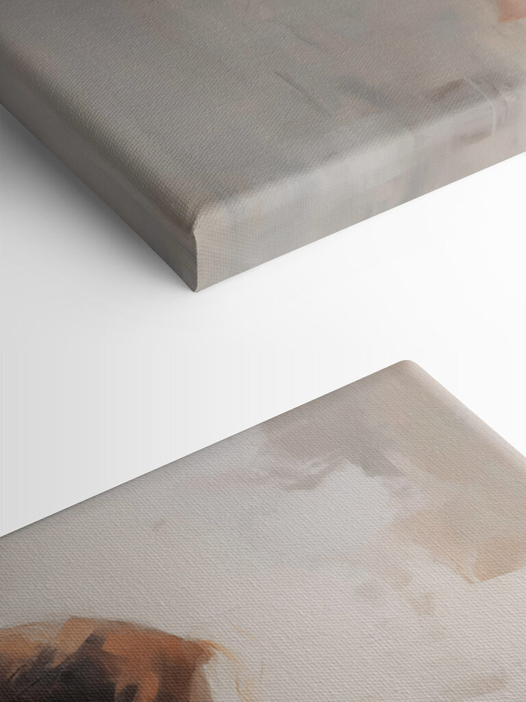 Painting of a woman holding a baby Painting of a woman holding a baby