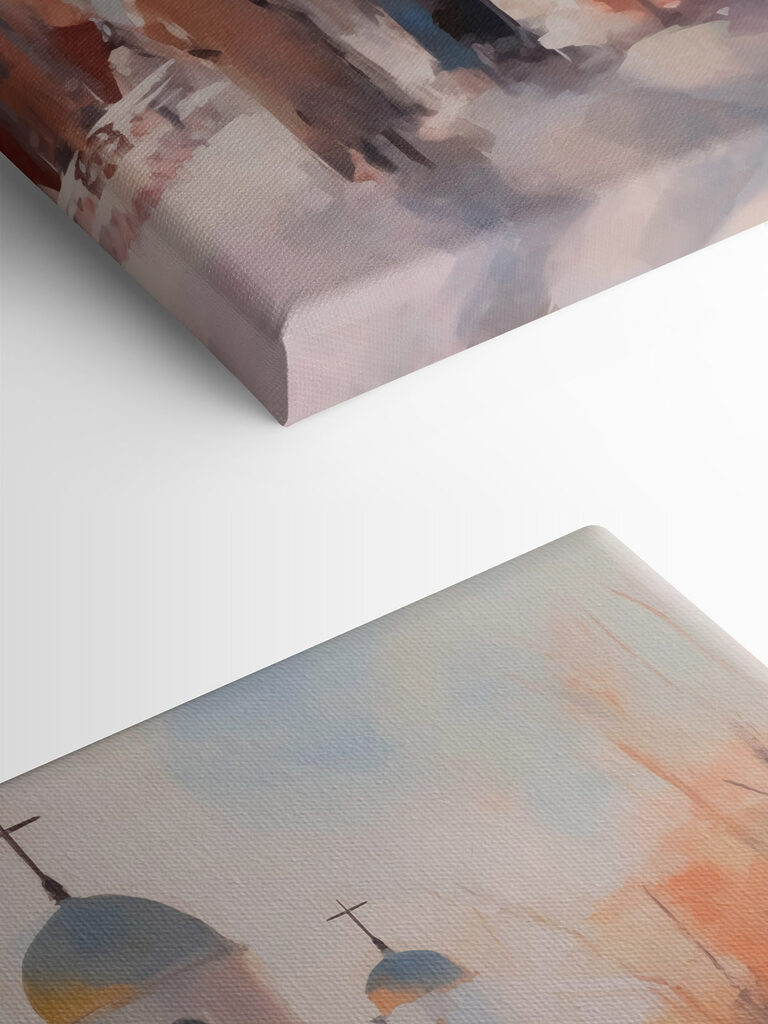 Group of people walking in front of a church Group of people walking in front of a church