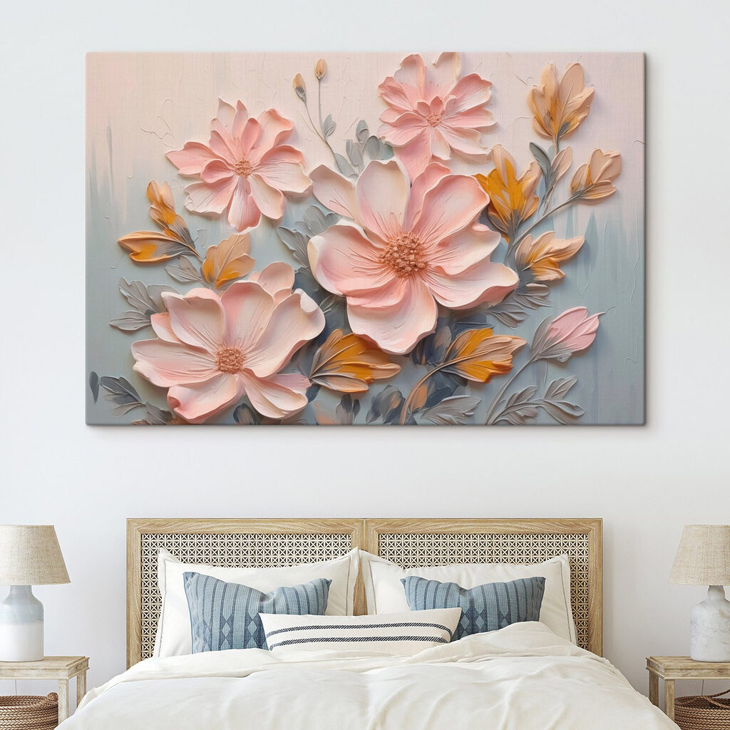 Painting of flowers and leaves Painting of flowers and leaves