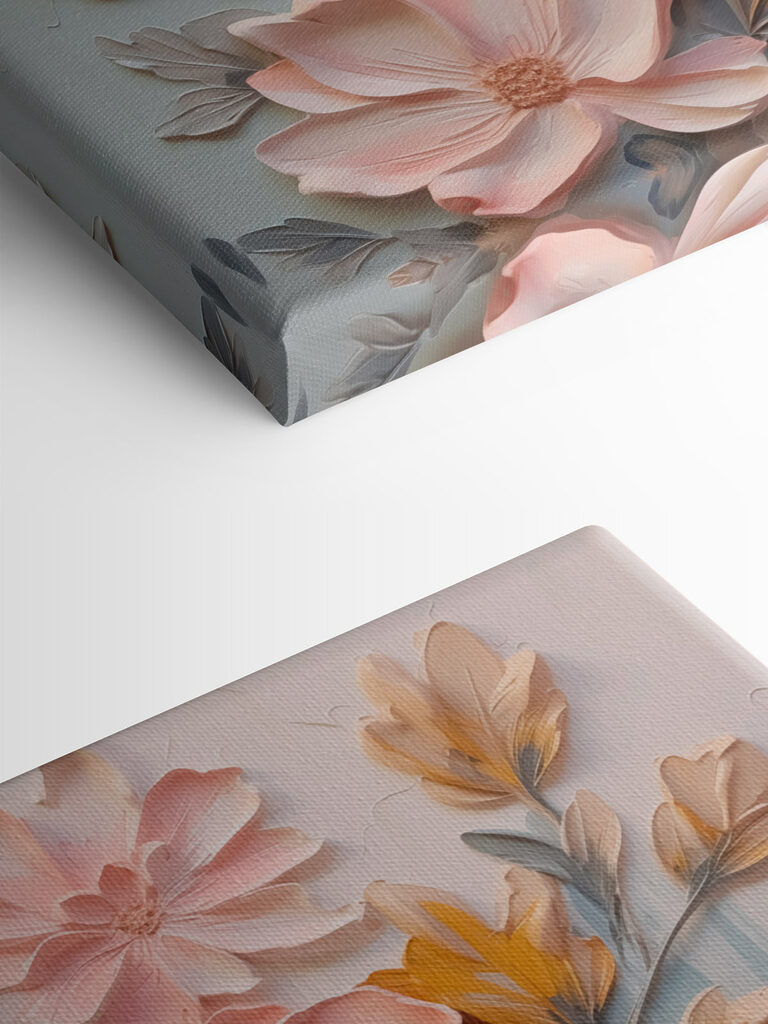 Painting of flowers and leaves Painting of flowers and leaves