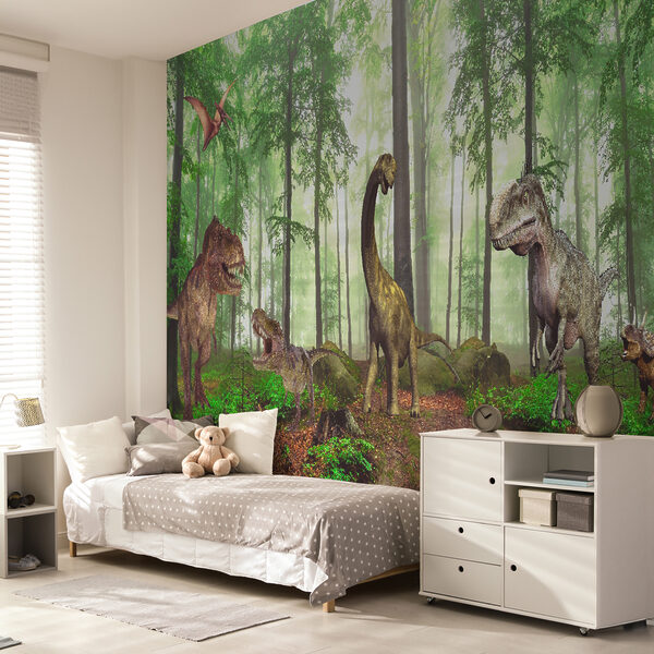 Skupina dinosaurov v lese Skupina dinosaurov v lese