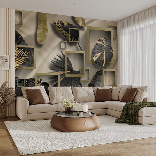 Luxusné lístie v elegantných rámoch Luxusné lístie v elegantných rámoch
