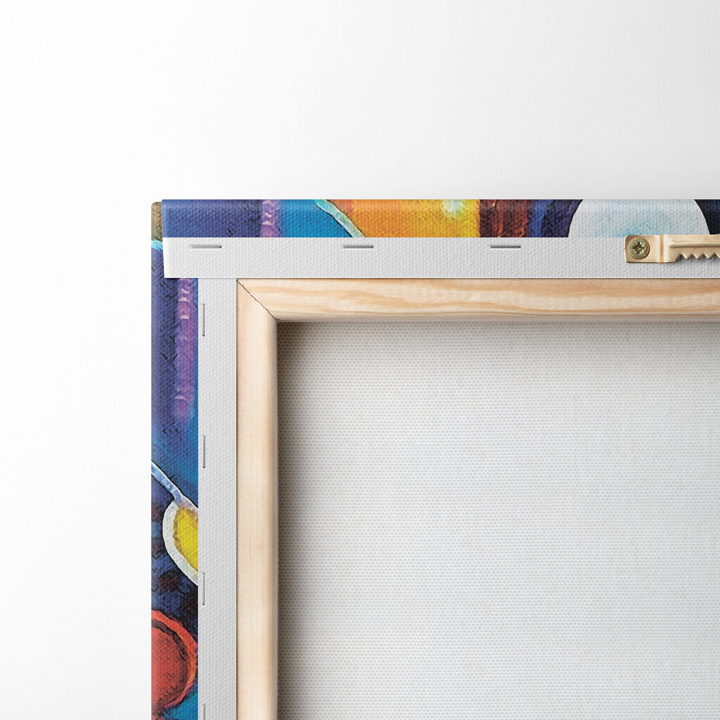 A colorful art piece of artwork