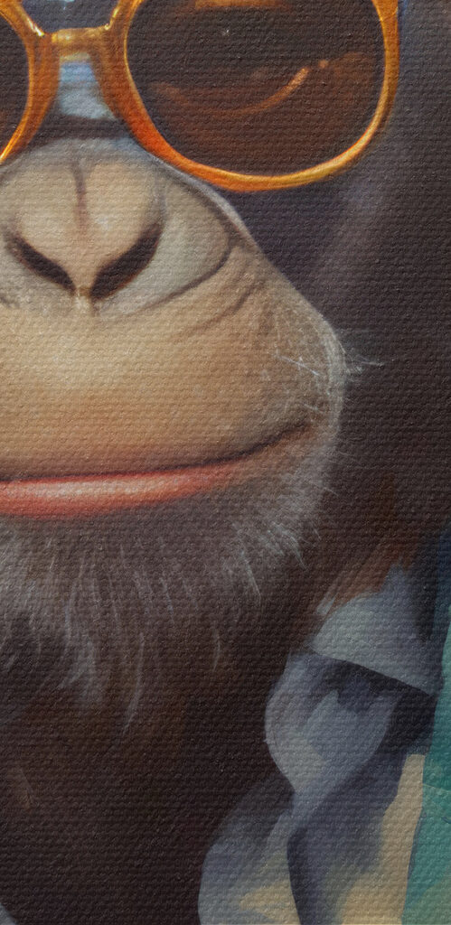 A monkey wearing sunglasses and a suit A monkey wearing sunglasses and a suit