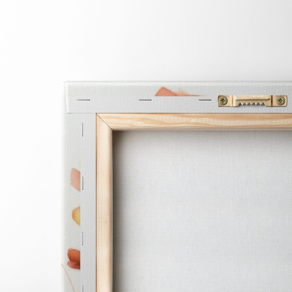 A painting of flowers and leaves