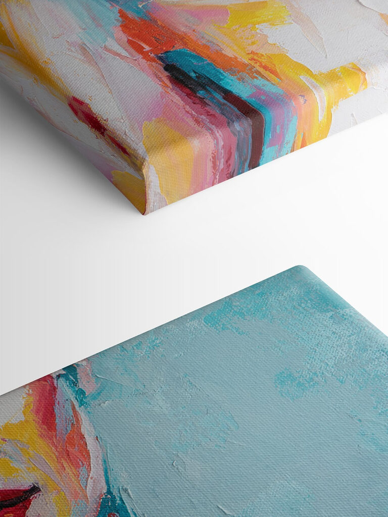 Painting of a woman with her hand on her shoulder