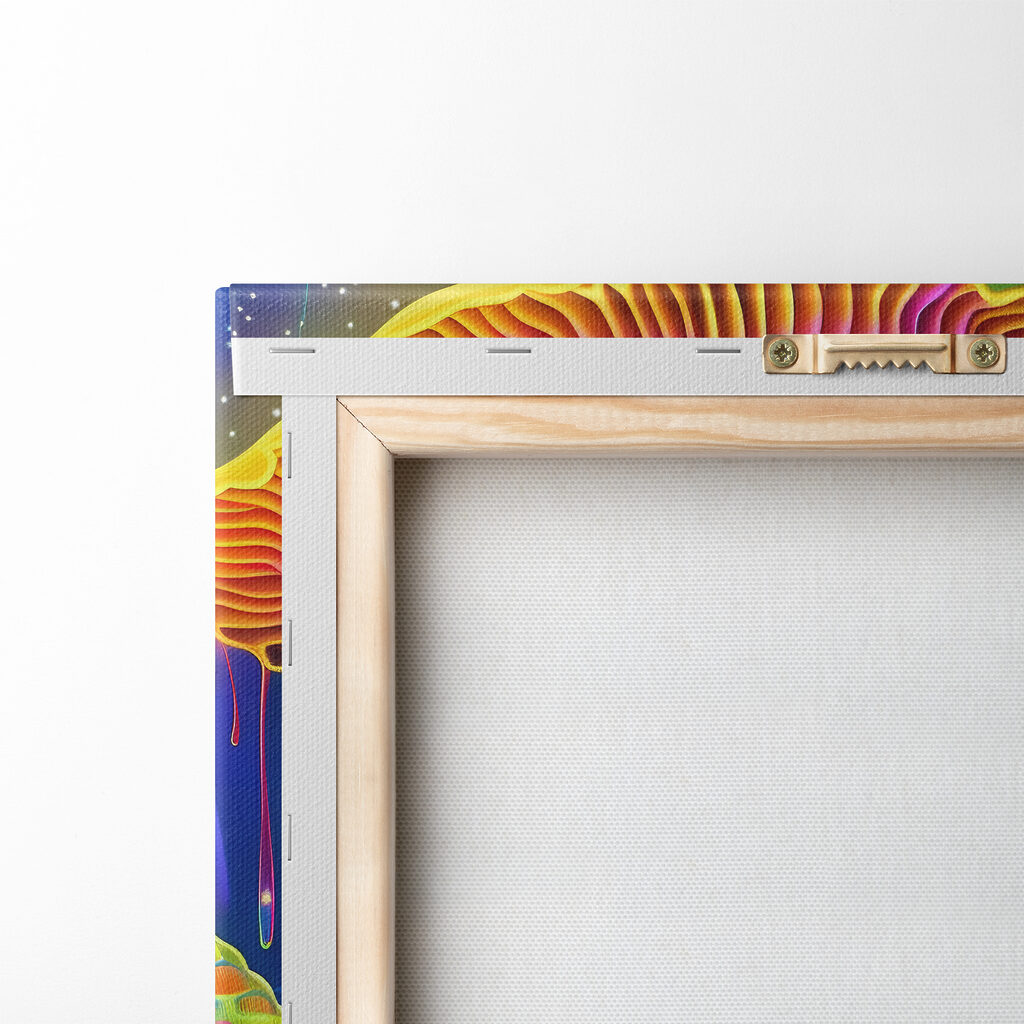 A colorful mushrooms in a forest A colorful mushrooms in a forest