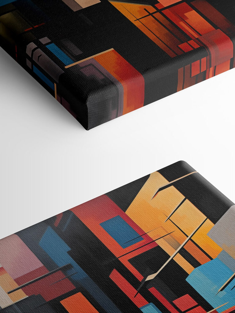 Painting of a city Painting of a city