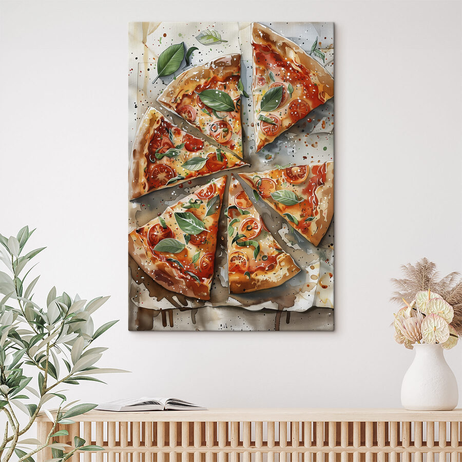 Pizza s paradajkami a bazalkou